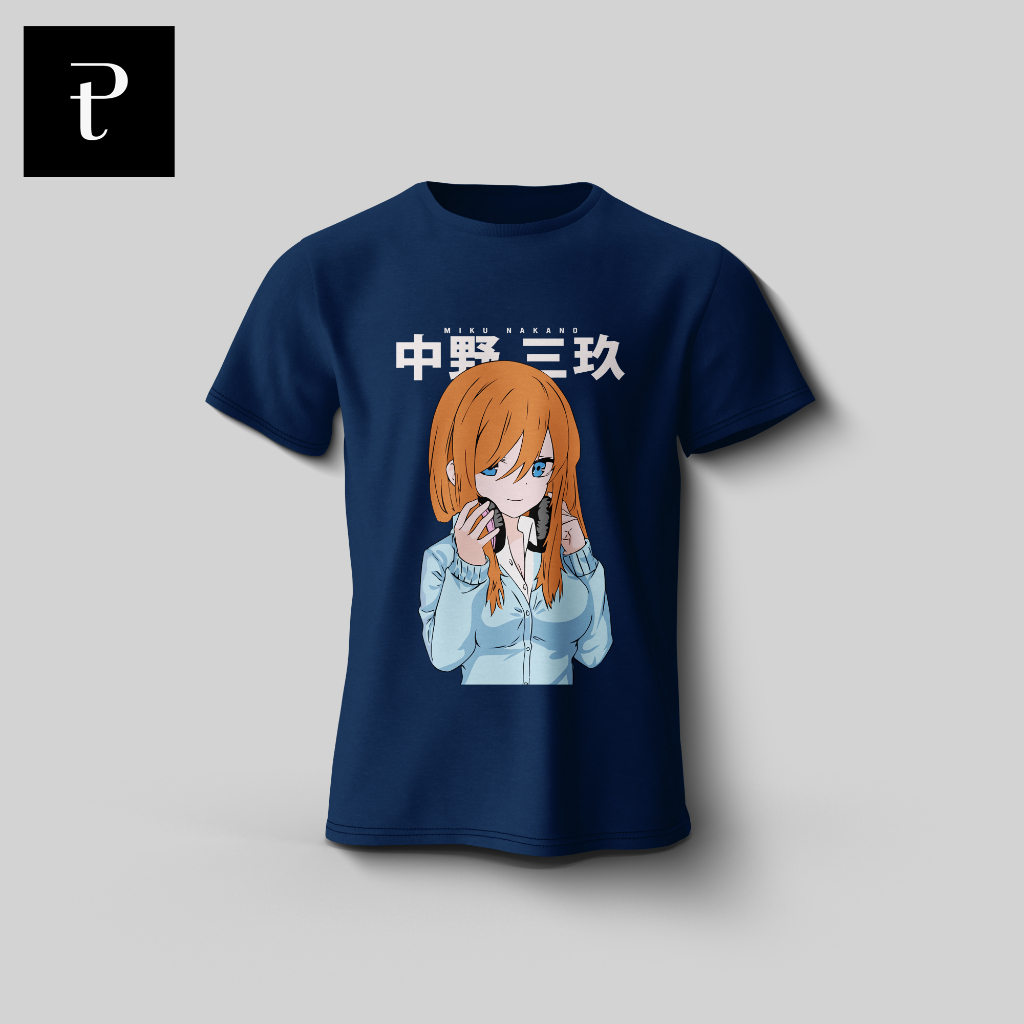 Kaos Miku Nakano 2 Anime Tshirt Distro