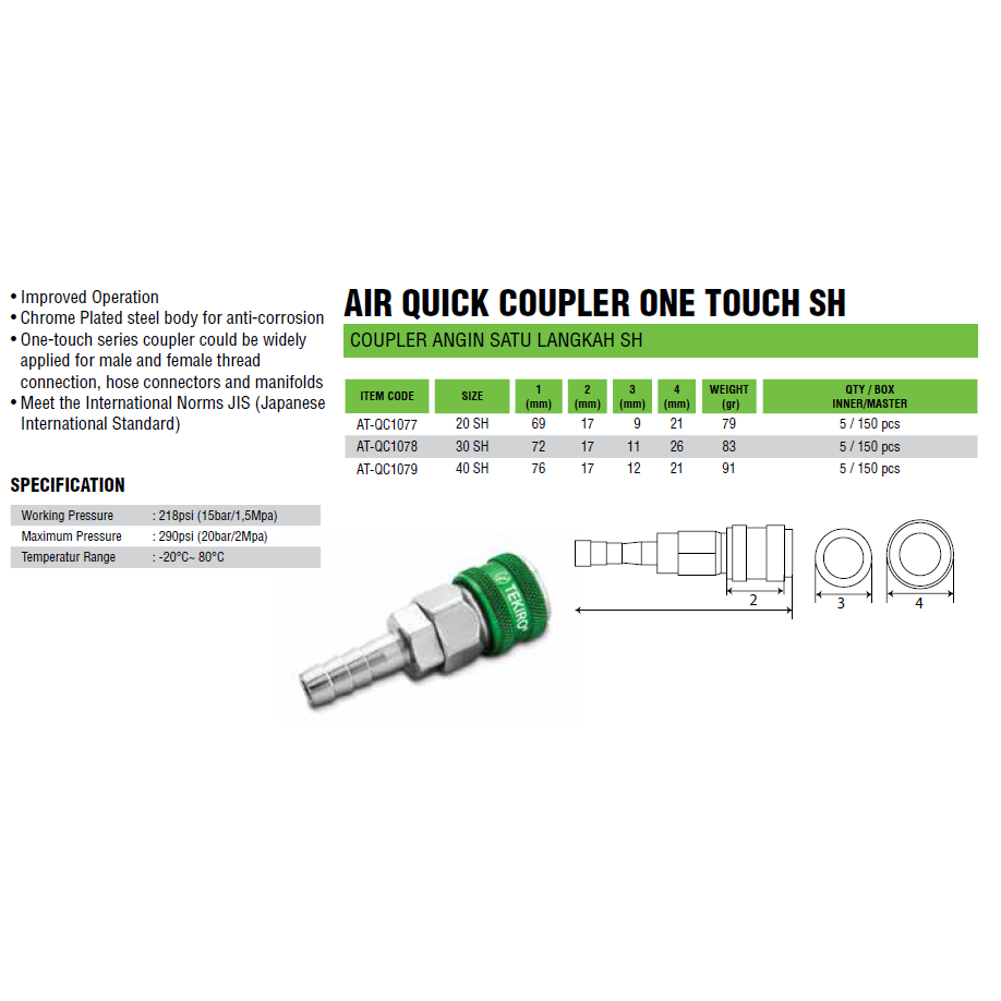 Tekiro Air Quick Coupler One Touch Original