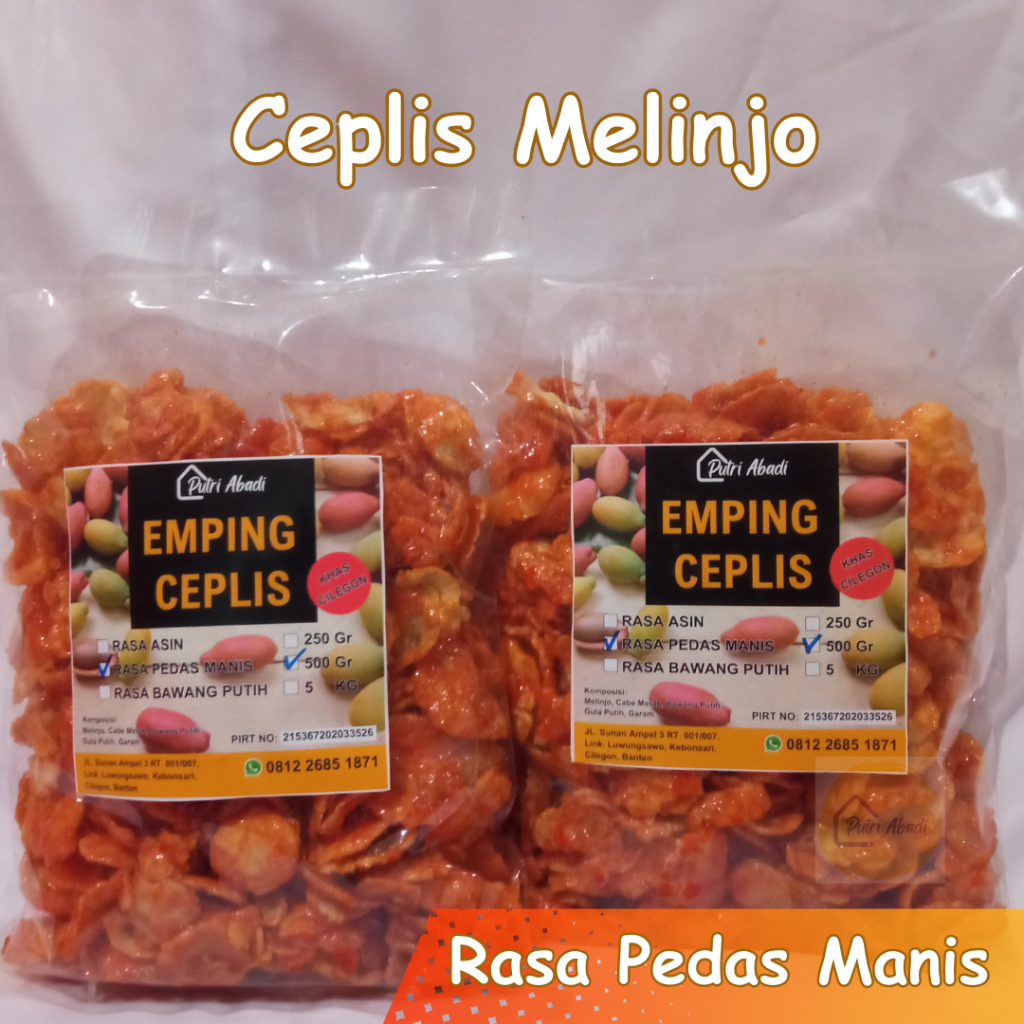 

Emping Melinjo Rasa Pedas Manis 500 Gram Asli Banten