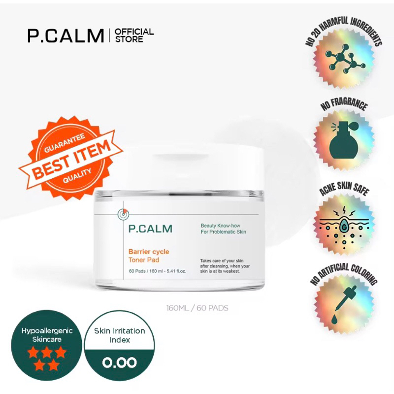 P.CALM BARRIER CYCLE TONER PAD (60ea) 160ml