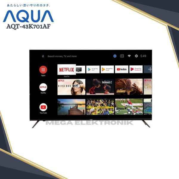 AQUA AQT-43K701AF LED TV 43 INCH ANDROID TV AQT43K701AF KHUSUS JABODETABEK