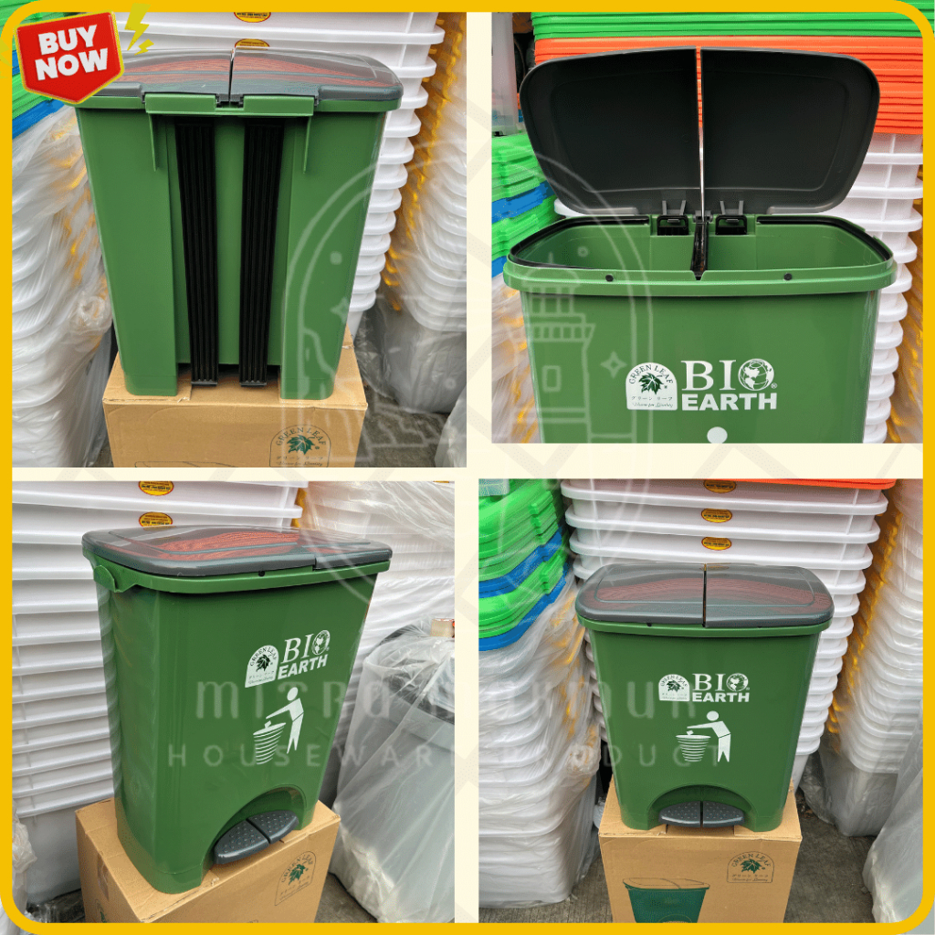 PROMO GREEN LEAF - TEMPAT SAMPAH INJAK / TEMPAT SAMPAH INJAK 2 WADAH 2144 TEMPAT SAMPAH MURAH