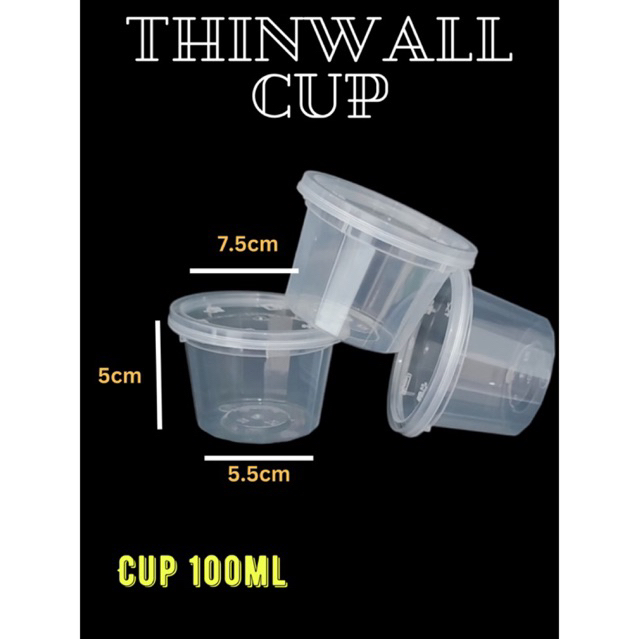Thinwall Cup 100ml Cup Sambal Saos
