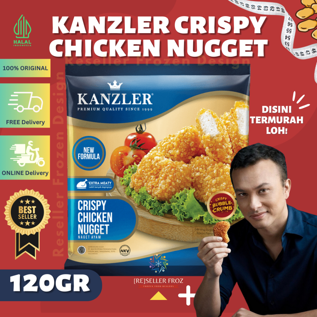 

KANZLER CRISPY CHICKEN NUGGET 120GR | KRISPI KECIL KEMASAN EKONOMIS | NAGET MINI TERLARIS | HEMAT