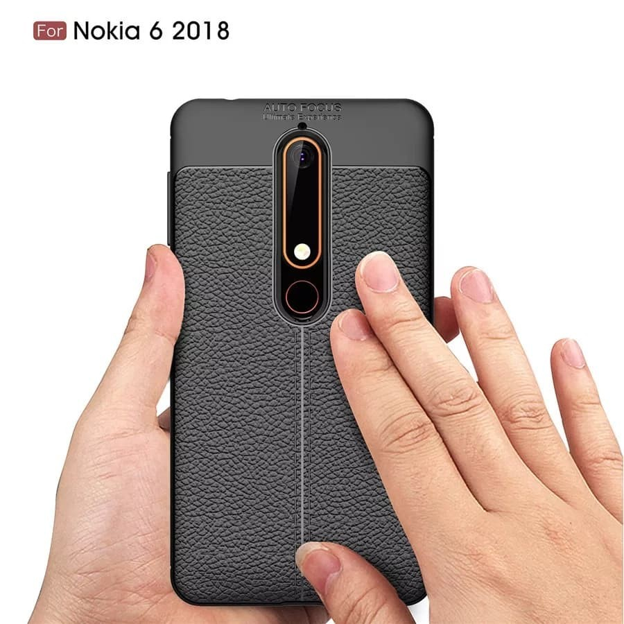 NOKIA 6 NOKIA 2 NOKIA 3 NOKIA 5 CASE SOFTCASE AUTOFOKUS LEATHER KULIT JERUK