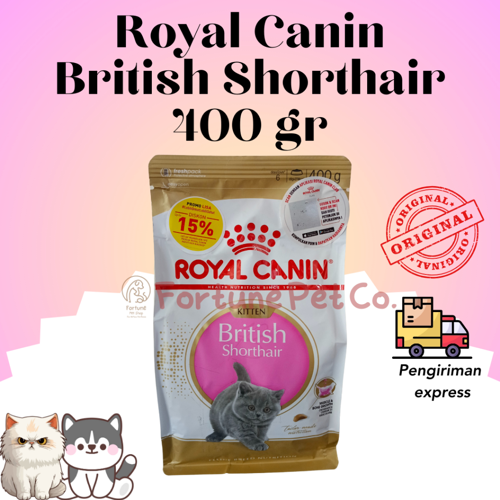 ROYAL CANIN Kitten British Shorthair 400 gram - Makanan Kucing Kering Royal Canin