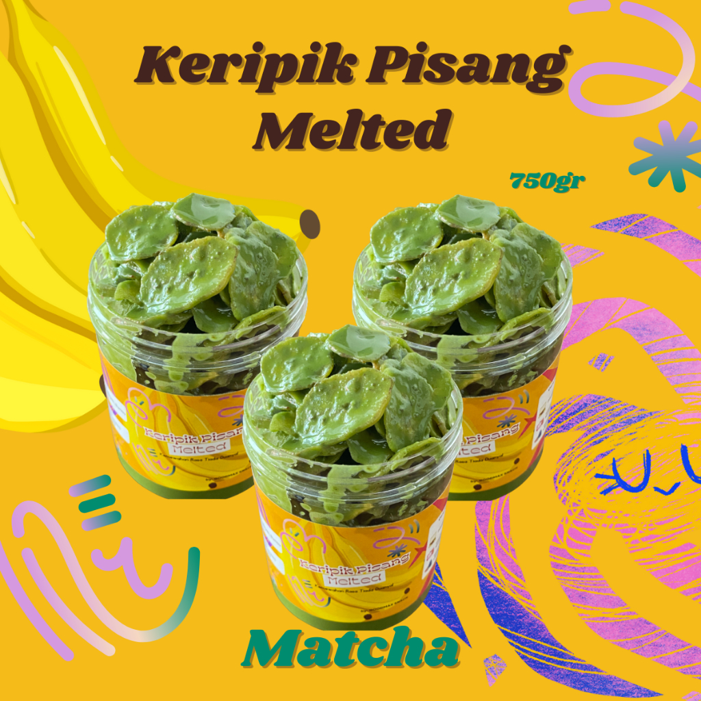 750gr - KERIPIK PISANG LUMER MATCHA // KRIPIK PISANG LUMER RASA MATCHA // KERIPIK PISANG MATCHA LUME