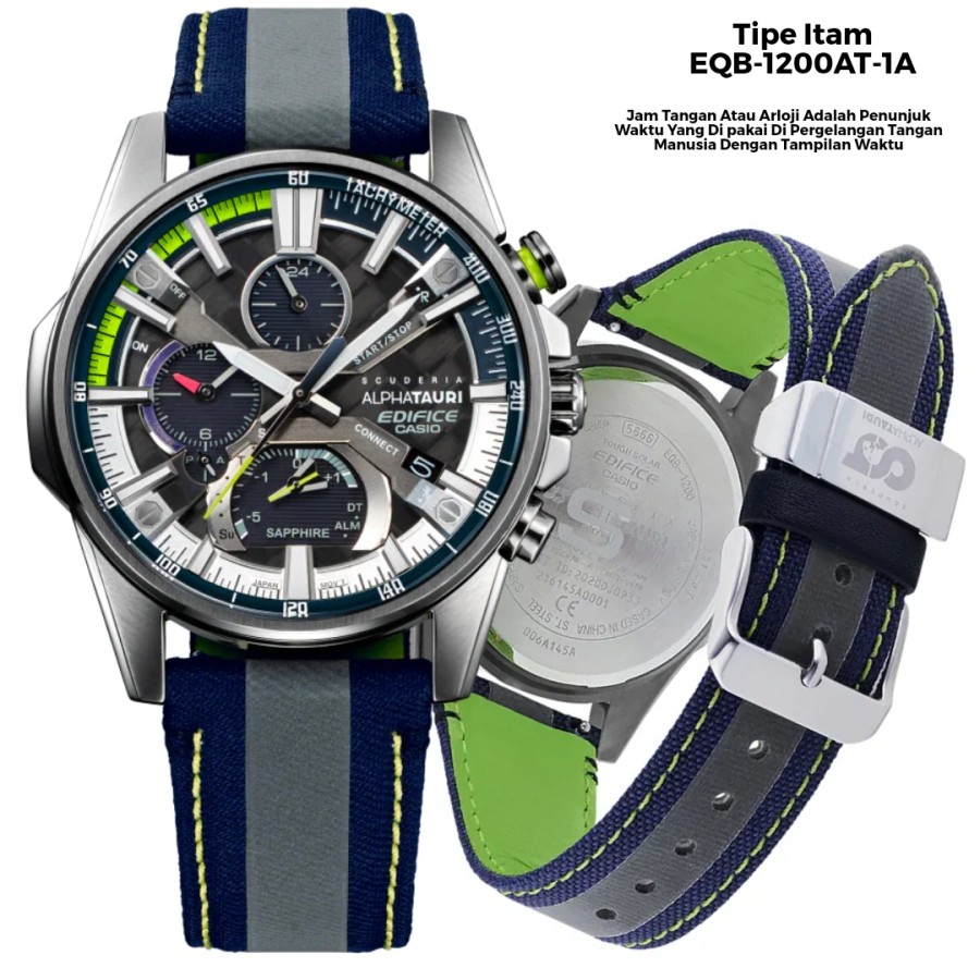 JAM TANGAN CASIO EDIFICE MURAH EQB-1200AT-1A GARANSI 1 TAHUN