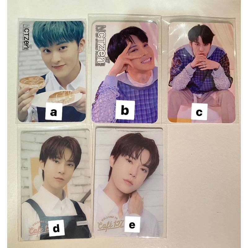 photocard mark doyoung cafe japan