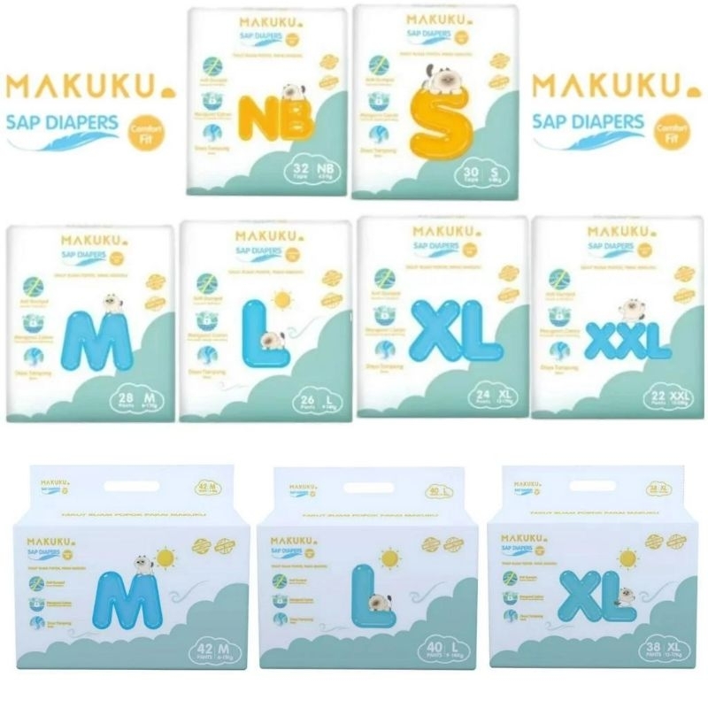 popok bayi makuku xl24 (SMPRNA MLD 16)