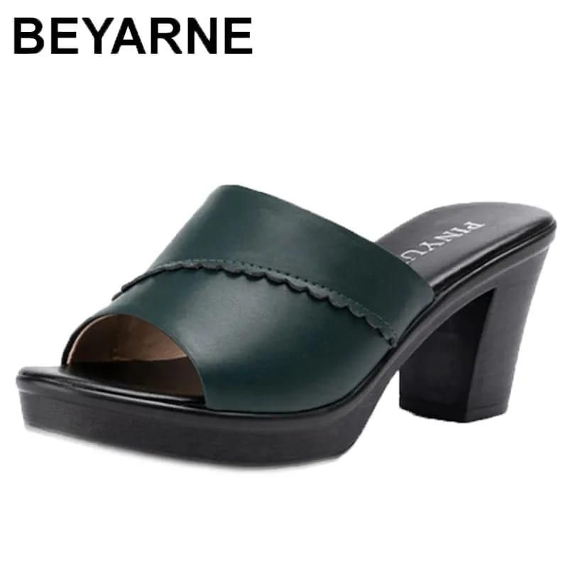 Sandal wanita heels tumit tinggi hak 6cm (RNE)