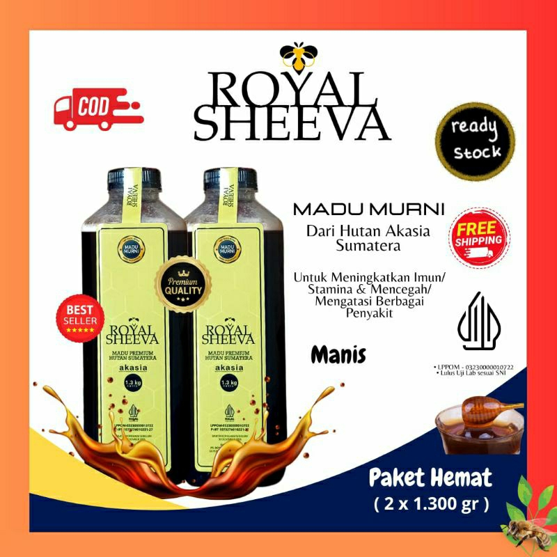 

Paket hemat madu murni royal sheeva madu hutan akasia sumatera halal lulus uji lab
