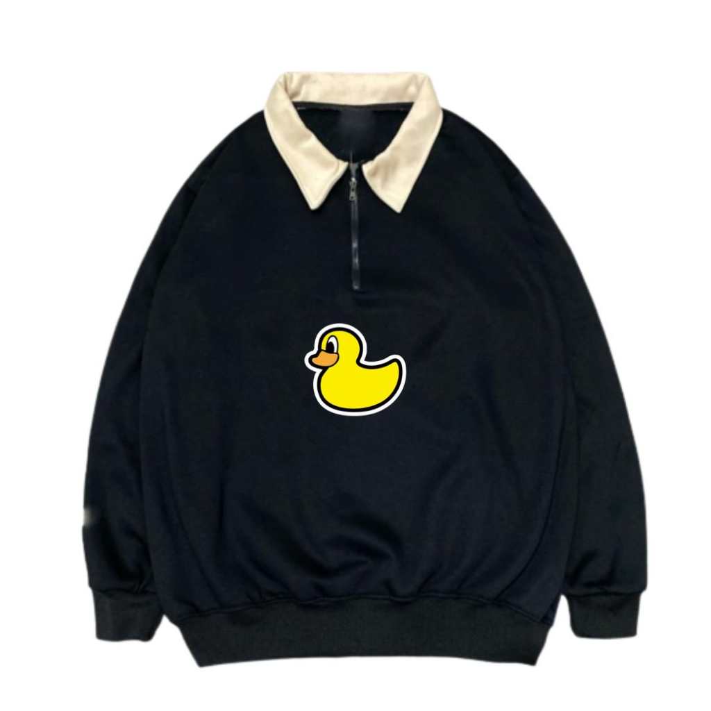 Pancoat Duck Rugby Jacket Sweater Crewneck Vintage Halpzif Black Original