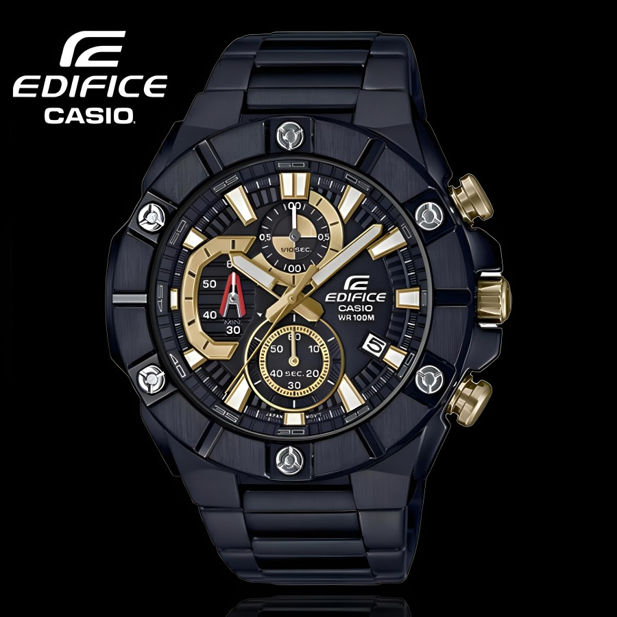 JAM TANGAN CASIO EDIFICE EFR-569DC - efr569 FULL STAINLESS GARANSI 1 TAHUN