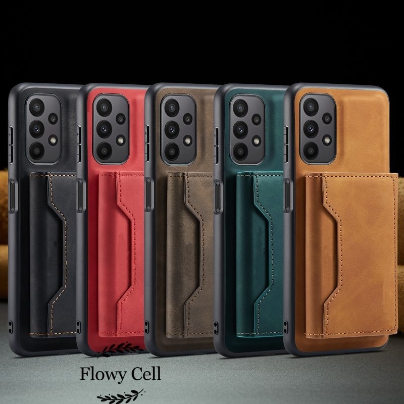 SAMSUNG A32 A52 A52S A72 J7 PRO PRIME CASE DOMPET KULIT WALLET MAGNET SLOT CARD HOLDER