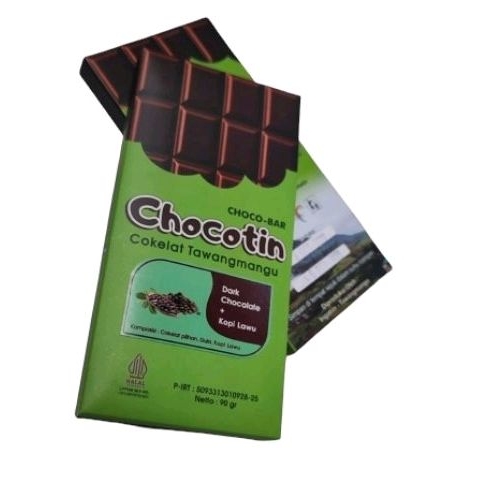 

Dark Chocolate mix Kopi Lawu 90 Gram Cokelat Chocotin Oleh oleh Karanganyar