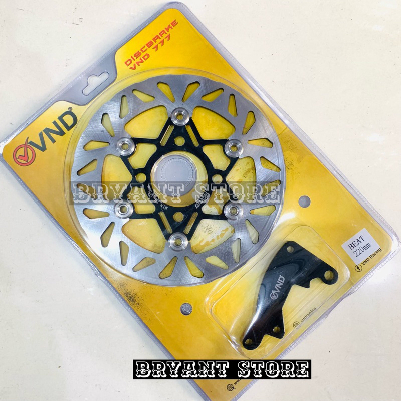 PIRINGAN CAKRAM DEPAN VND ORIGINAL 220MM 777 FLOATING ORIGINAL BEAT SCOOPY VARIO 110 VARIO 125 VARIO 150 VARIO 160 FAZZIO SPACY FINO DISC DISK BRAKE 220 MM VARIO110 VARIO125 VARIO150 VARIO160 LUBANG BAUT 4 DISKBRAKE DISCBRAKE