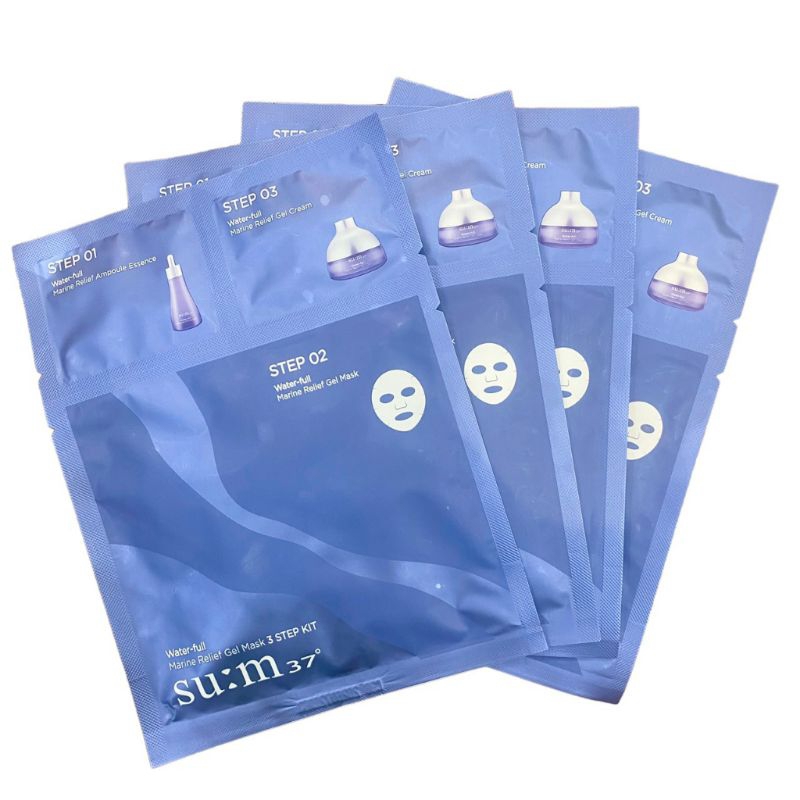 SUM37 Water-full Marine Relief Gel Mask 3 step kit