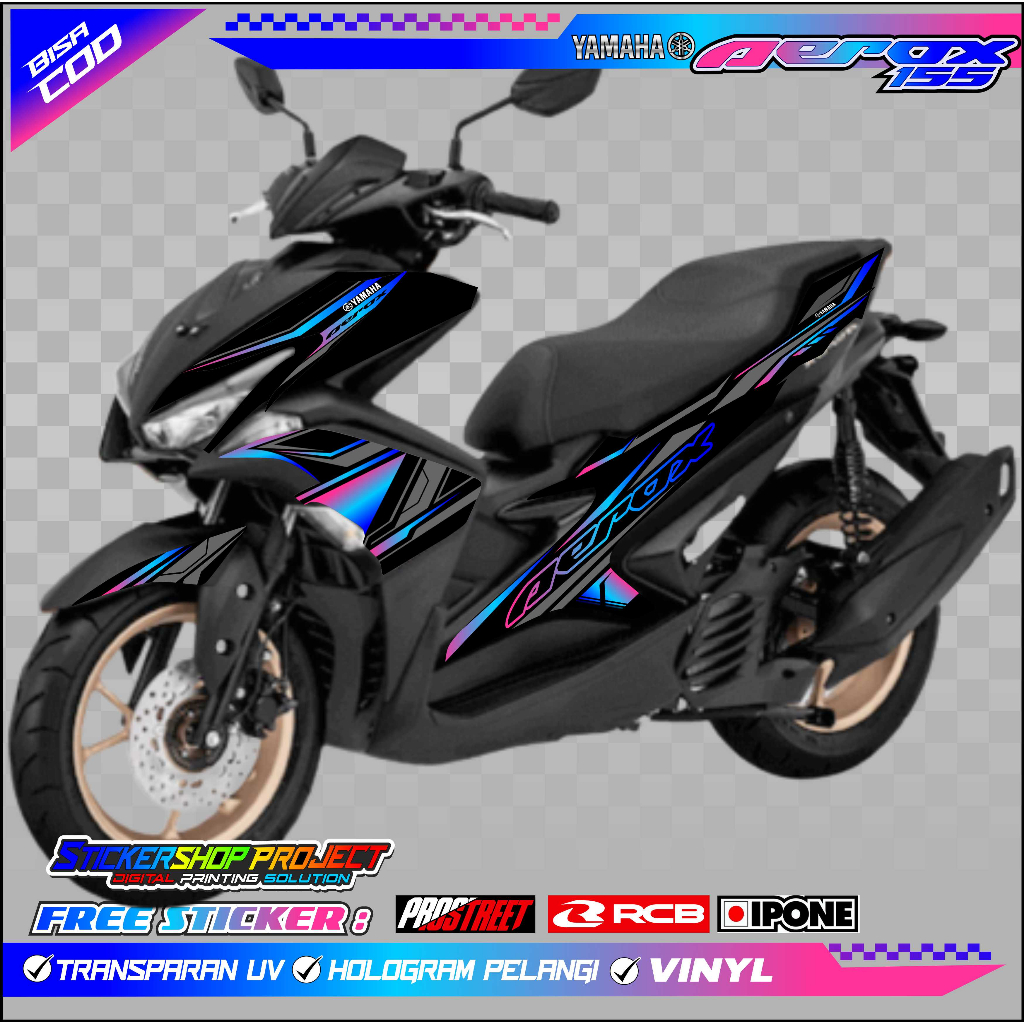 STRIPING VARIASI MOTOR YAMAHA AEROX 155 OLD / STICKER LIST MOTOR AEROX 155 LAMA