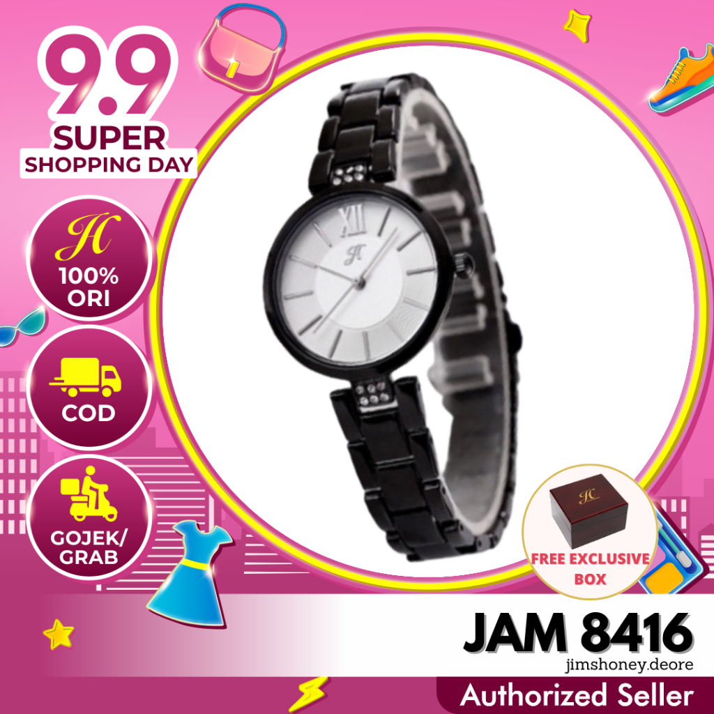 JAM TANGAN JIM HONEY 8416 Wanita Cewek Fashion Kecil Analog Import JH Ori Murah
