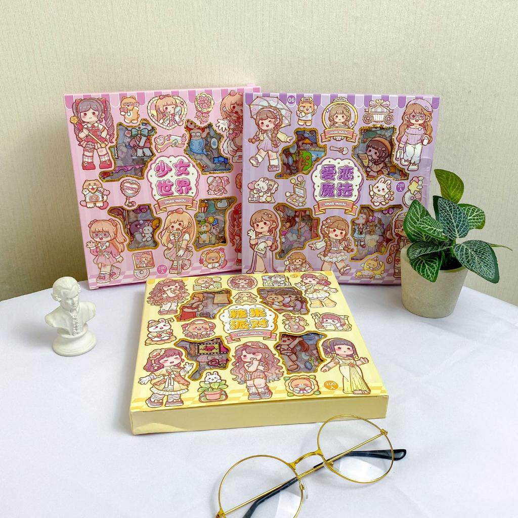 

Stiker 100 Lembar Masu Mochi /1 Pack isi 100 Lembar Sticker Box Merek SENMU SEN MU Masu Small Mochi Stiker Set Transparan JOYTOP Buah Waterproof Pastel Jurnal Scrapbook Diary Estetik Decoration Accessories Hampers Bingkisan Import Harga Grosir Ready COD