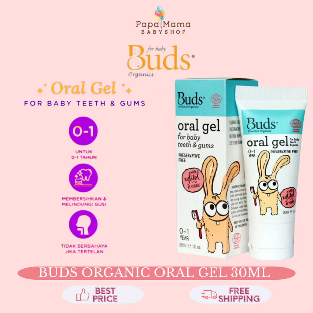 Buds Oralcare Organic Buds Oral Gel 30 ml 0-1Y - Bud Organic Buds