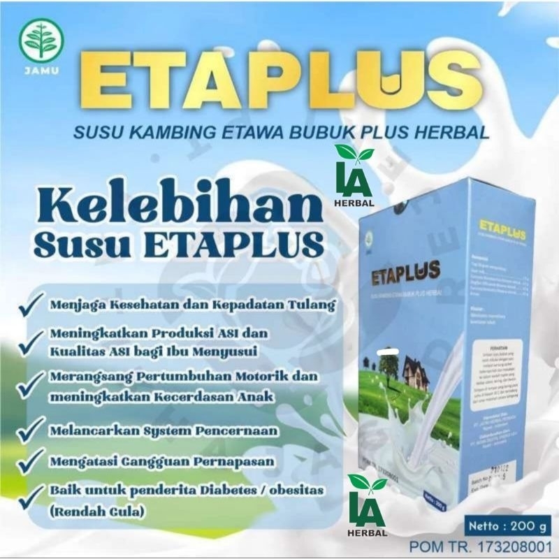 

ETAPLUS SUSU KAMBING ETAWA BUBUK PLUS HERBAL ASLI BP POM