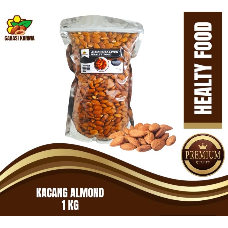 

KACANG ALMOND ROASTED KUPAS PANGGANG 1 KG || Sumatra barat