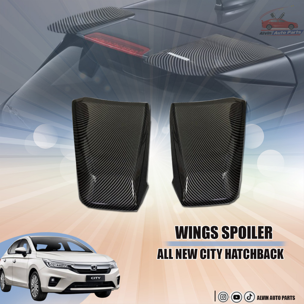 WINGS SPOILER ALL NEW CITY HATCHBACK MODULO CARBON / SPOILER CITY HATCHBACK / REAR SPOILER CITY HATC