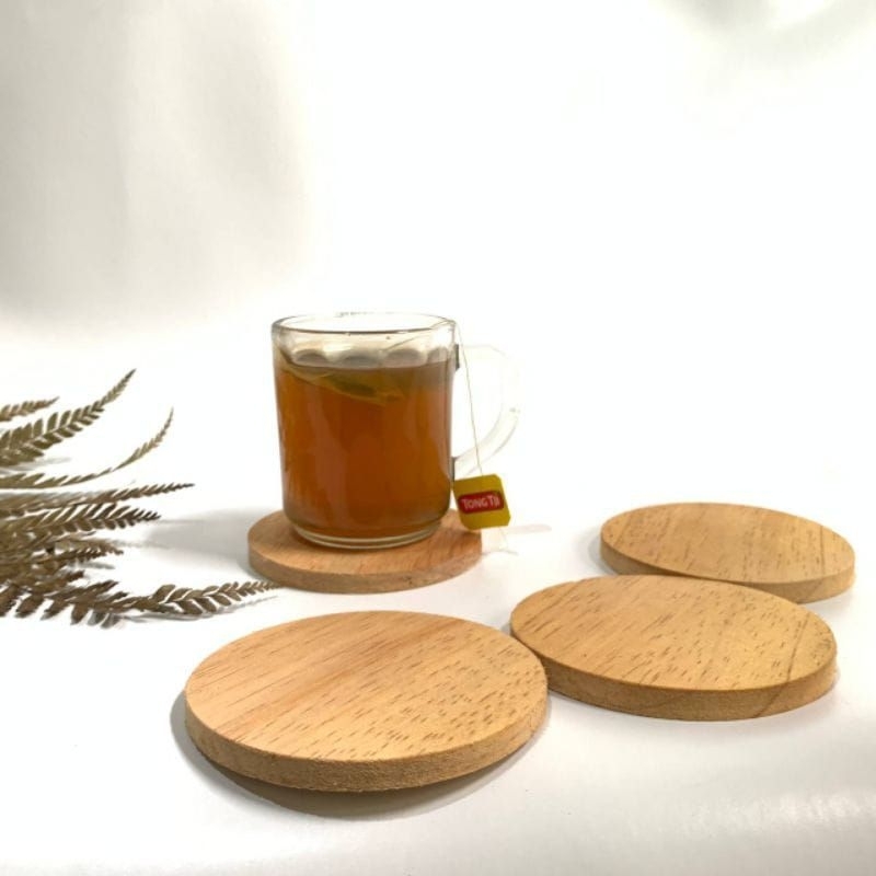 TATAKAN GELAS / TATAKAN GELAS KAYU / TATAKAN GELAS KAYU BULAT