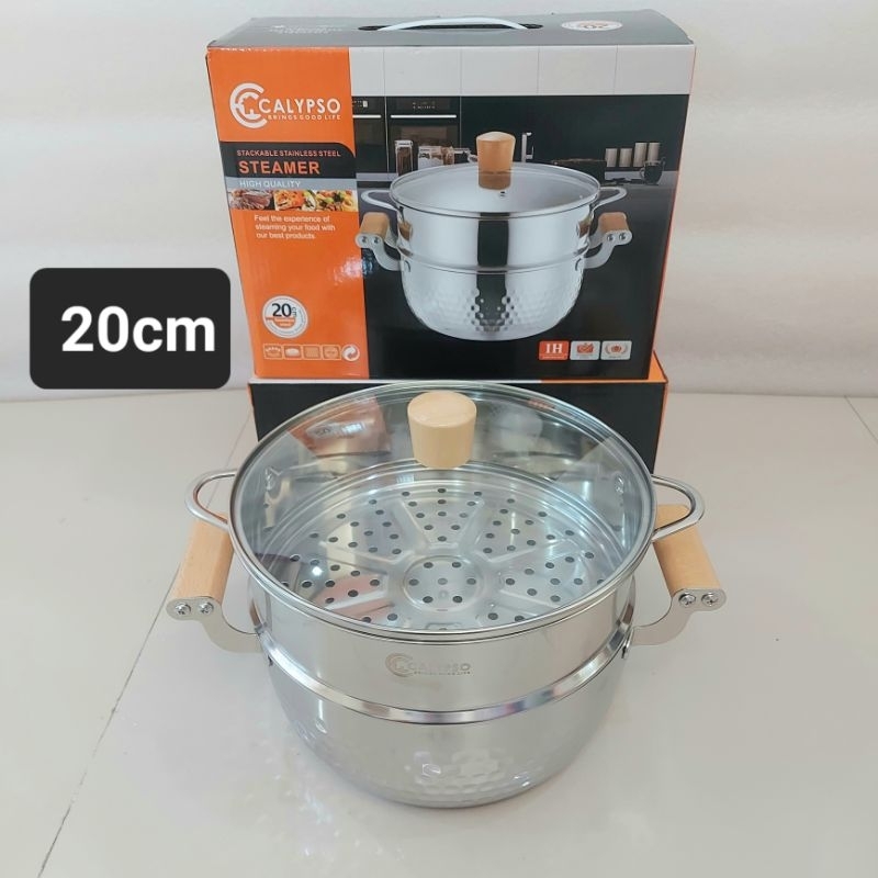 Panci steamer stainless multifungsi susun 2 calypso 20cm