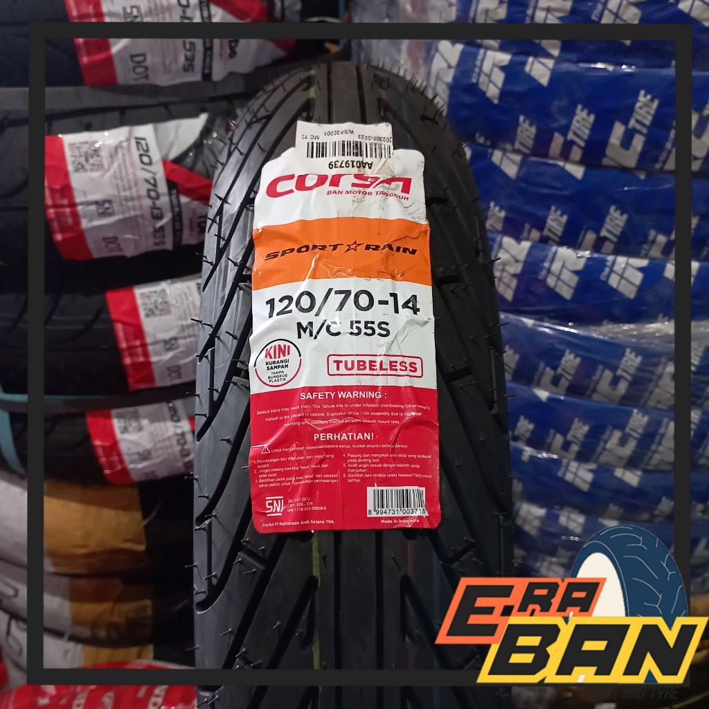 BAN LUAR CORSA SPORT RAIN 120 70 RING 14 TUBELESS