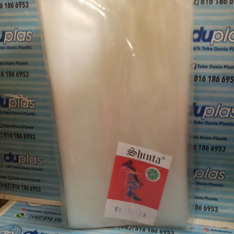 Plastik PP Tebal Bening Shinta 13 x 25 cm 0.8 Micron 500 gr