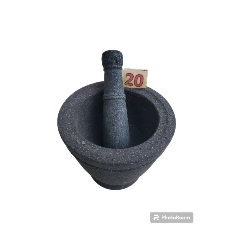 1 set lumpang batu asli 20 cm