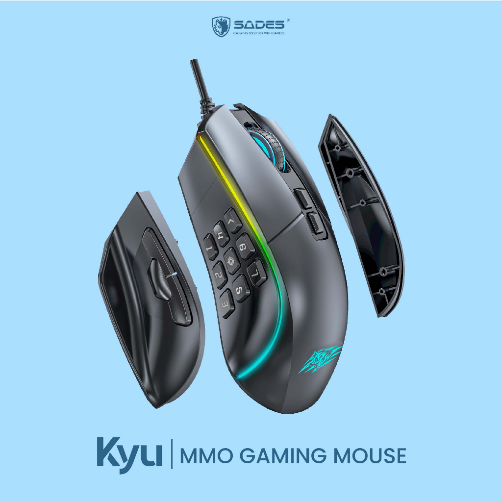 Mouse Gaming MMO/MOBA SADES KYU