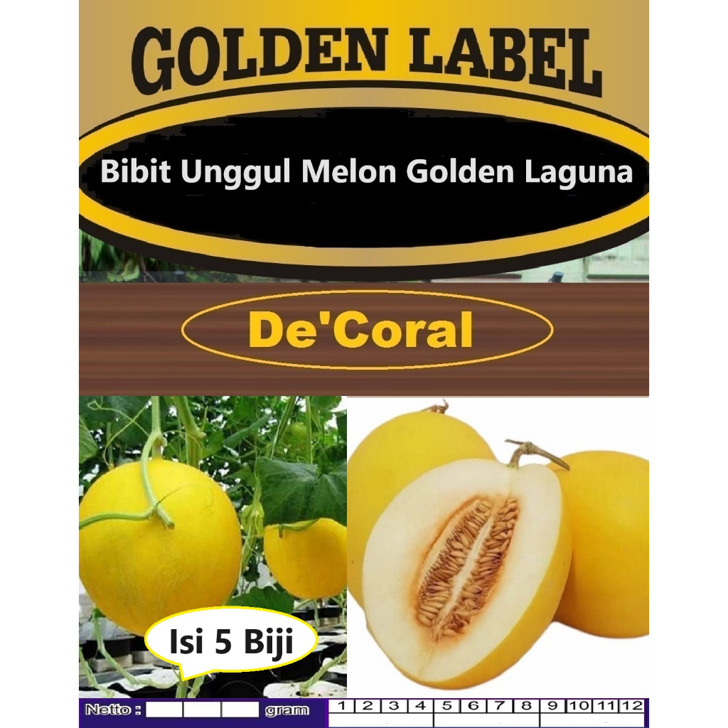 Bibit Unggul Melon Golden Laguna | Biji Benih Melon Golden Laguna
