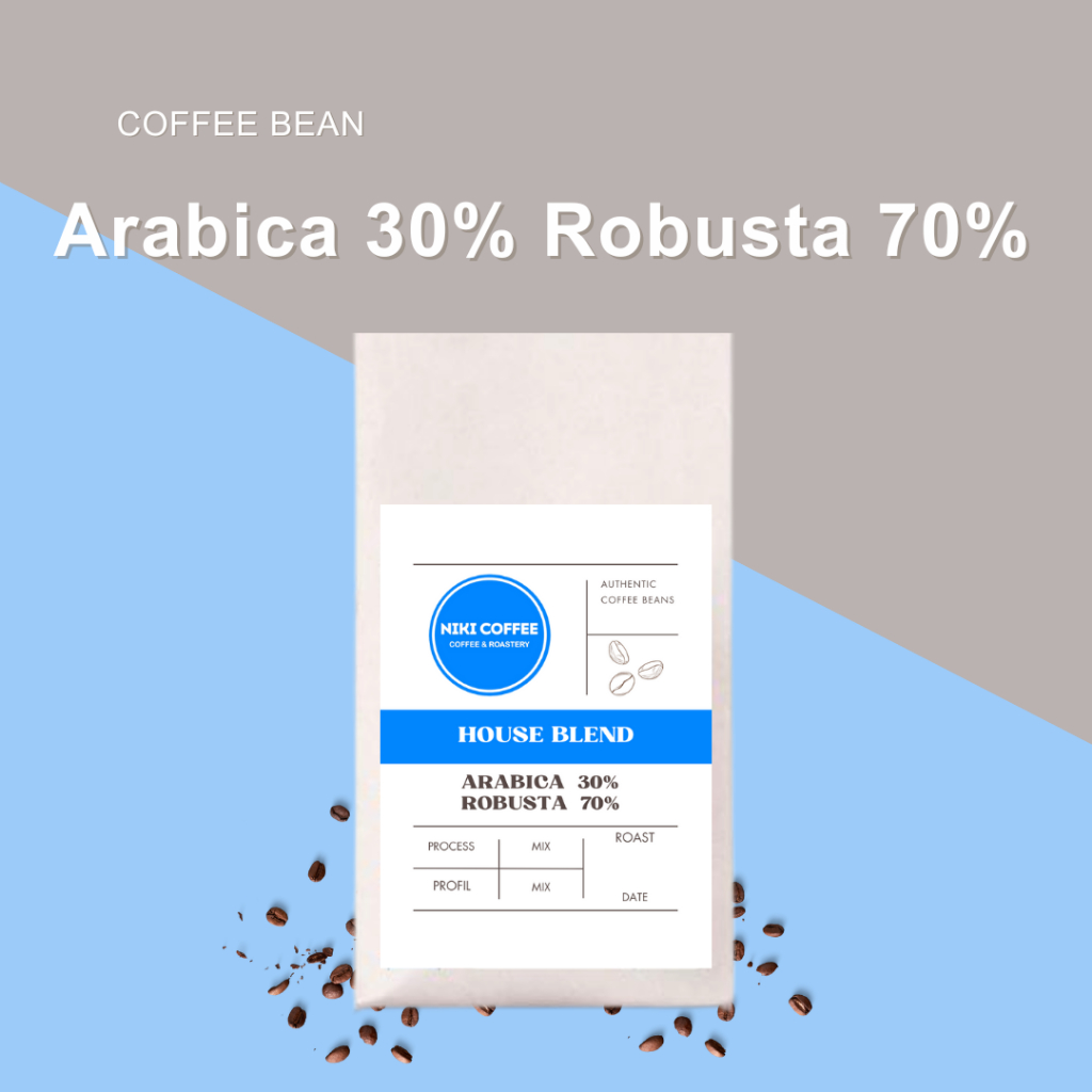 

Kopi House Blend Niki (Arabica 30% Robusta 70%) 1 kg