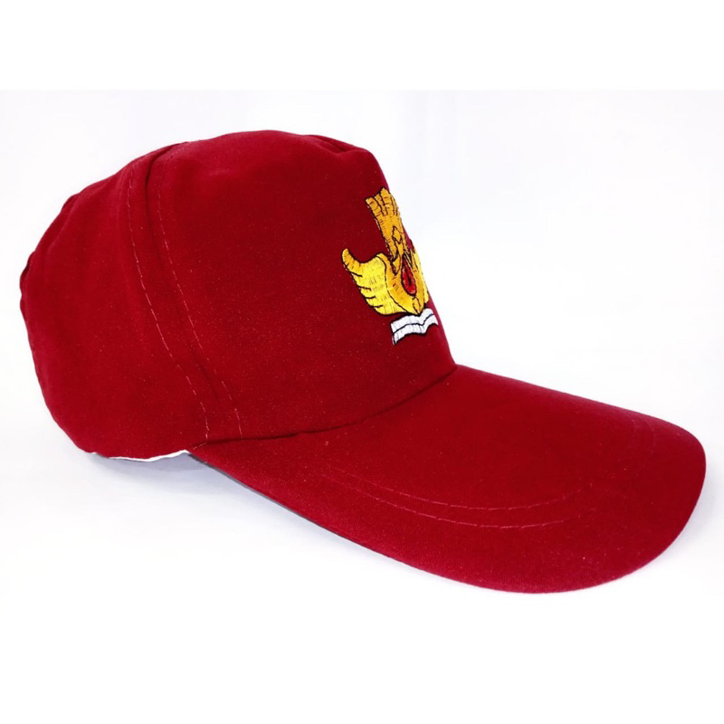 Topi SD bordir Merah polos/ Topi SD Merah Putih