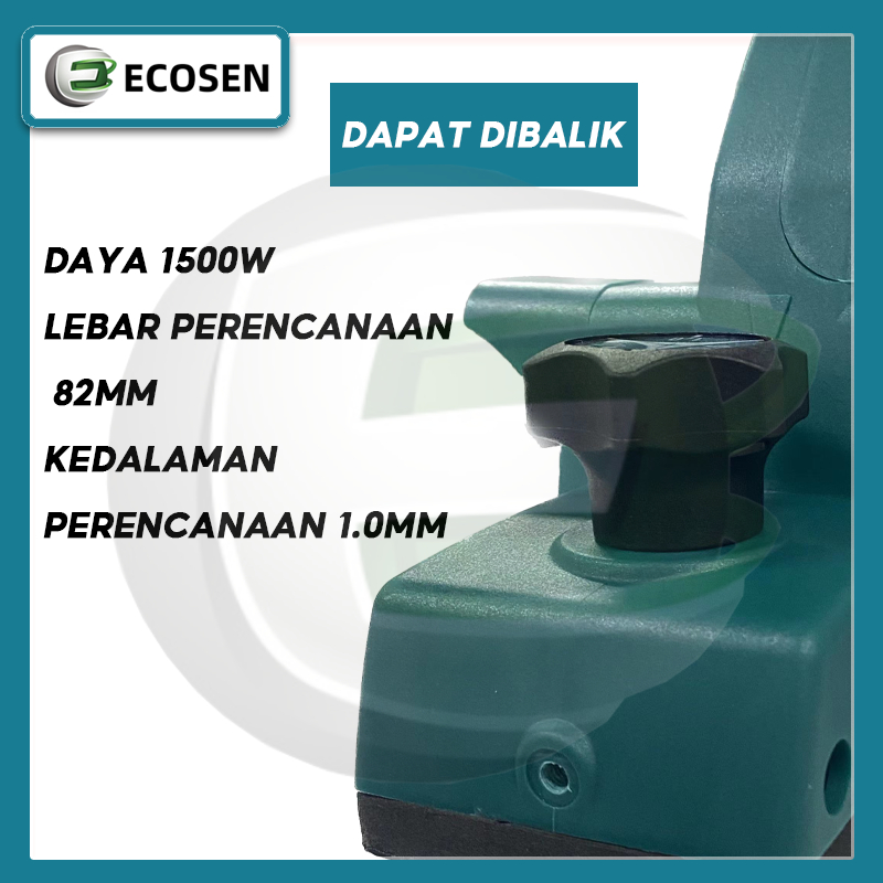 ECOSEN Mesin Serut Kayu 1500W Mesin Serut Kayu Elektrik Alat Pertukangan Kayu