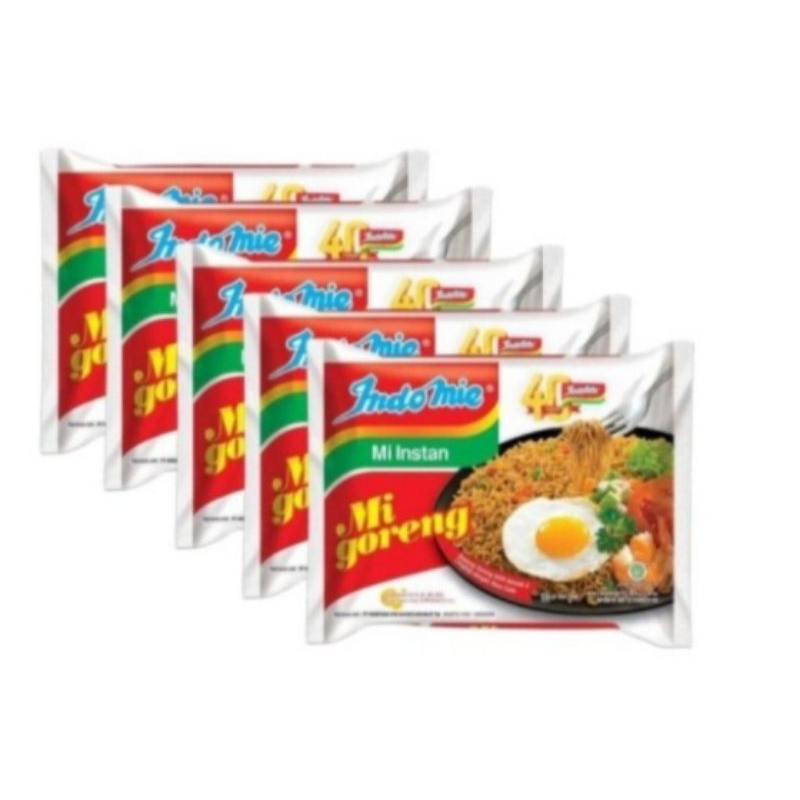 

Indomie goreng 5 bungkus @85g