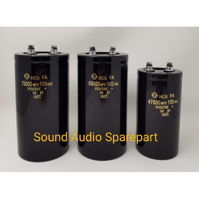 Elco 47.000 uf - 100v.. 69.000 uf - 100v.. 75.000 - 100v HCG