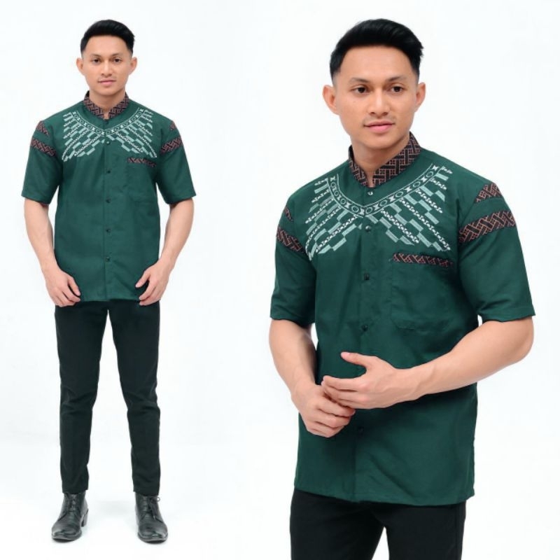 Baju Koko Kurta Dewasa Lengan Pendek Material Catton  Adem Serap Keringat