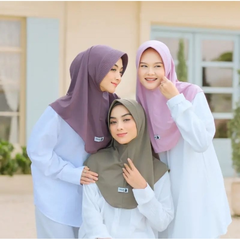 Dhinda Hijab - Daily Hijab Instan Size M (Jersey Ity Terbaik) Bergo HAMIDAH Ternyaman (ORi Dhinda)