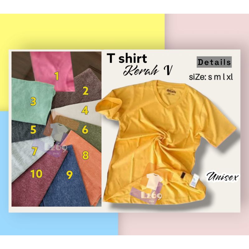 Kaos Bunny & Details Pria V Neck