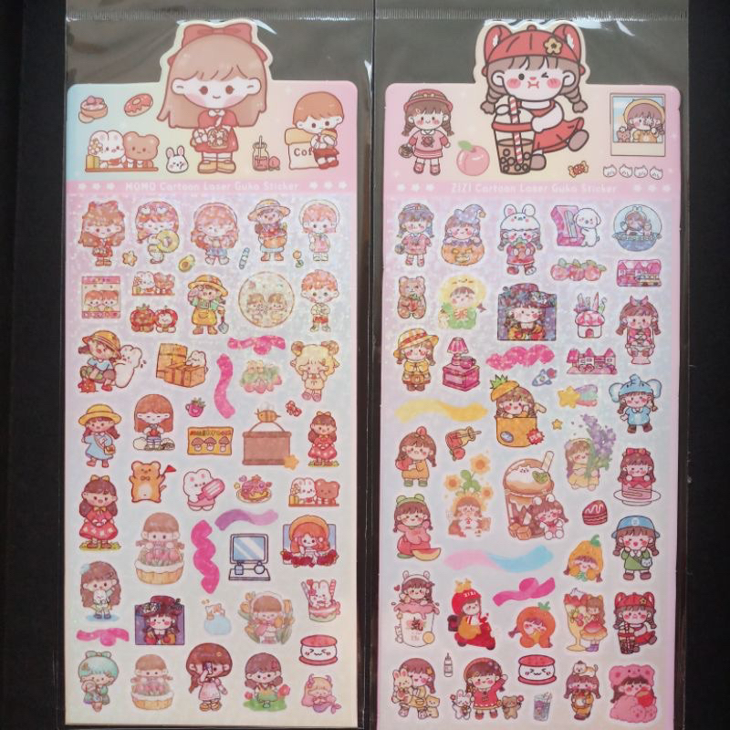 

sticker hologram sanrio momo / stiker tempel lucu / mainan anak murah