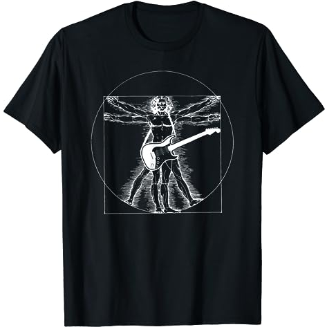 Kaos Leonardo Da Vinci Guitar T-Shirt