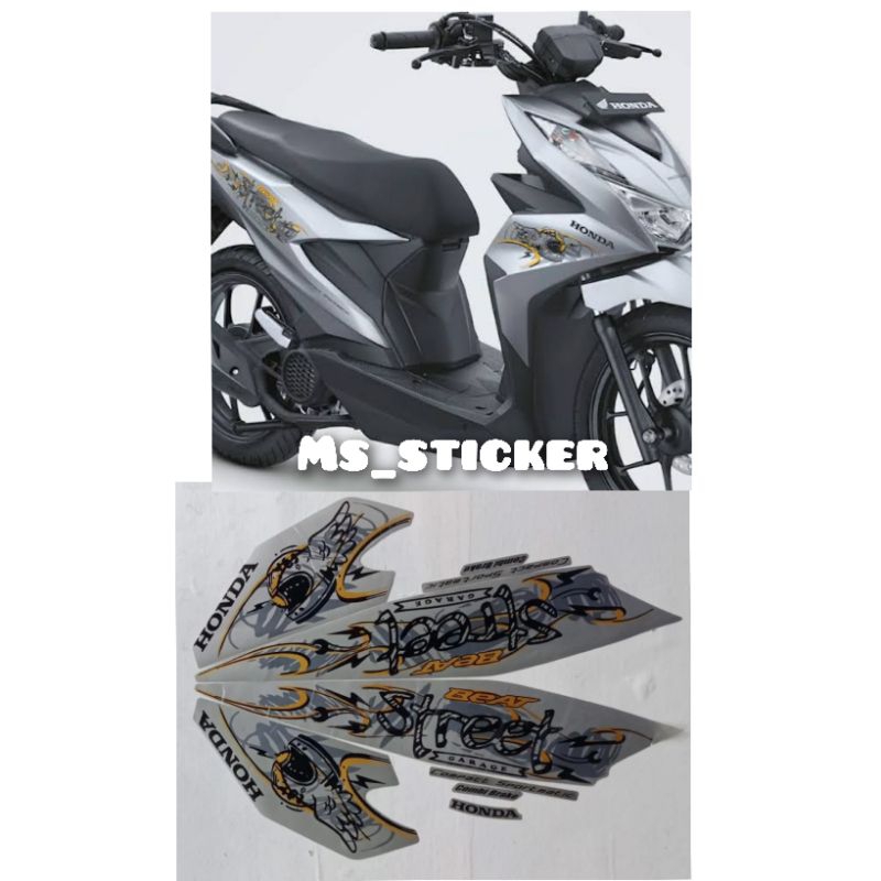 Sticker striping beat street silver 2021 2022
