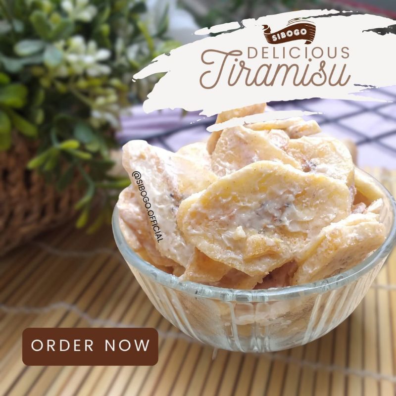 

SIBOGO Keripik Pisang Tiramisu Lumer/ Tiramisu Melted Banana/ Kripik Pisang Lumer/ Kripik Enak/ Kripik Wangi Kopi
