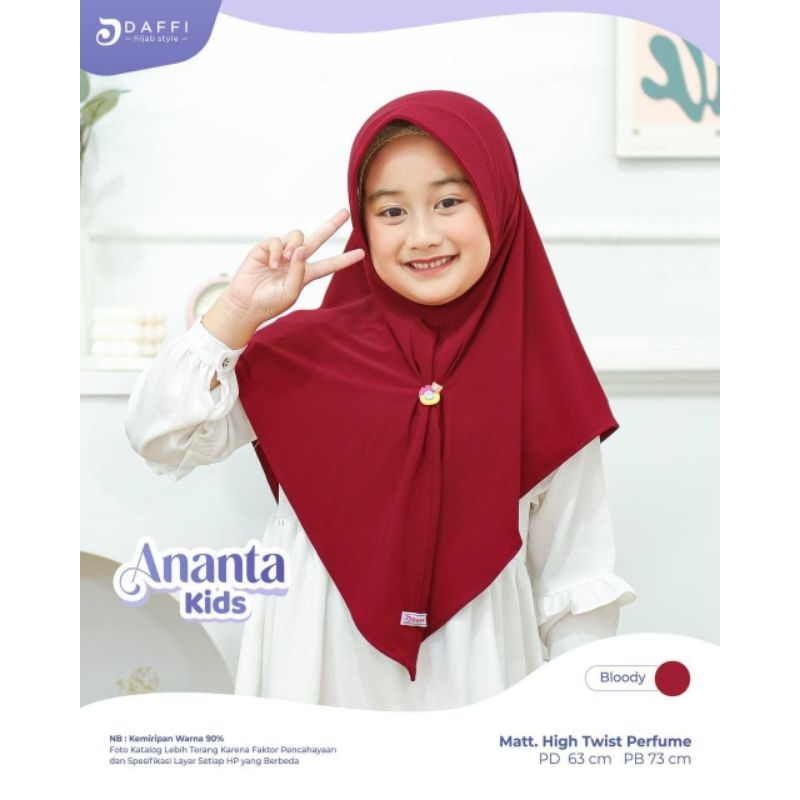Jilbab anak ANANTA KIDS series by Daffi hijab