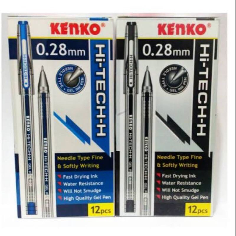 

12pcs Pulpen Gel Kenko Hi-Tech 0.28mm [BIRU]